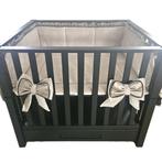 Boxbekleding Sofia - zand beige - strik - boxkleed, Verzenden, Nieuw, Rechthoekig, Boxkleed