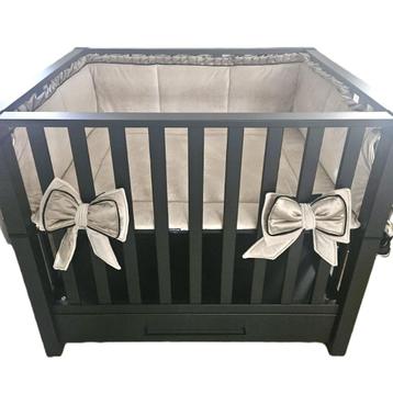 Boxbekleding Sofia - zand beige - strik - boxkleed beschikbaar voor biedingen