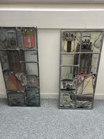 Glas in lood ramen, Doe-het-zelf en Verbouw, Glas en Ramen, Ophalen, Gevelraam of Ruit, Minder dan 80 cm, Zo goed als nieuw