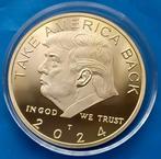 Penning Donald Trump 45e President USA - 2024 (Gold-Eagle), Overige materialen, Buitenland, Verzenden