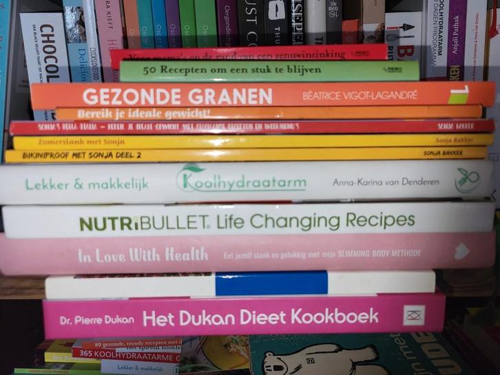 Stapel kookboeken,  gezond, koolhydraatarm, dukan, sonja bak, Boeken, Partijen en Verzamelingen, Zo goed als nieuw, Ophalen of Verzenden