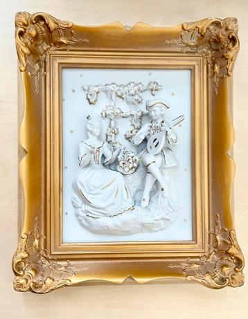 Barokstijl reliëf schilderij 3D Alt Meissen art Capodimonte beschikbaar voor biedingen