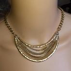 Statement ketting goud met ornament en kettingen Zara, Sieraden, Tassen en Uiterlijk, Kettingen, Overige materialen, Verstelbaar