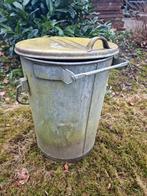 Zinken vuilnis emmer - zink prullenbak afvalbak, Huis en Inrichting, 50 tot 75 cm, Ophalen of Verzenden, Metaal, 20 tot 30 liter