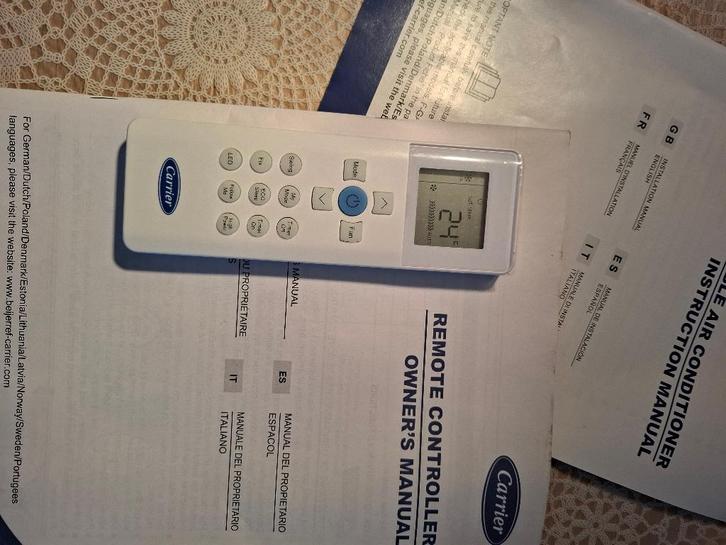 Carrier RG67N-BGEF afstandsbediening, Doe-het-zelf en Verbouw, Ventilatie en Afzuiging, Nieuw, Ventilator en Afzuiger, Ophalen of Verzenden