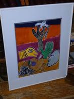 Kleurrijke zeefdruk van Corneille, Antiek en Kunst, Kunst | Schilderijen | Klassiek, Ophalen of Verzenden