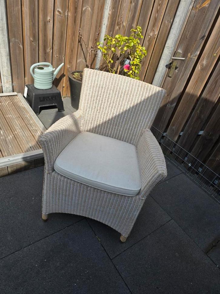 Mooie Lloyd Loom Rotan Stoel – SM Design, Tuin en Terras, Tuinstoelen, Zo goed als nieuw, Rotan, Ophalen