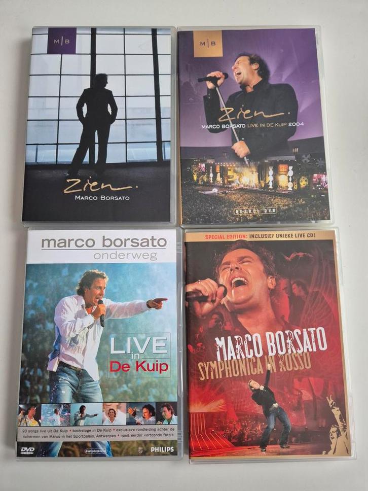 Marco Borsato DVD Collectie - Zien, Onderweg, Symphonica, Cd's en Dvd's, Dvd's | Muziek en Concerten, Zo goed als nieuw, Muziek en Concerten