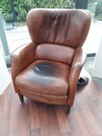 Stoel leren Fauteuil. Gratis., Ophalen, Gebruikt, Bruin, Leer