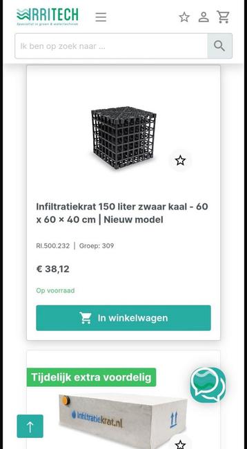 Te koop, infiltratiekratten 70 stuks evt los verkoop beschikbaar voor biedingen