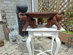 nr 2 handgemaakte teak houten olifanten schaal, Antiek en Kunst, Ophalen of Verzenden