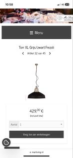 2x Torr XL Grijs/Zwart Frezoli Hanglampen - Nieuw, Huis en Inrichting, Lampen | Hanglampen, Ophalen, Gebruikt, Metaal, Minder dan 50 cm