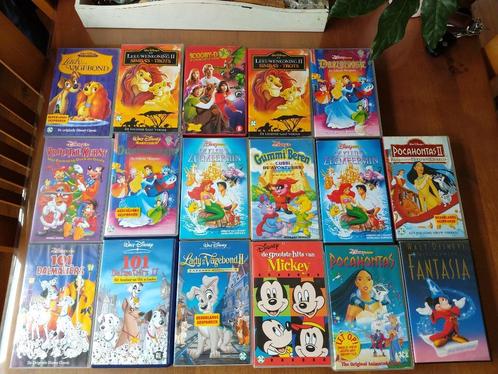 19x VHS Disney Leeuwenkoning, Mickey Mouse, Lady Vagebond ea, Cd's en Dvd's, VHS | Kinderen en Jeugd, Gebruikt, Tekenfilms en Animatie