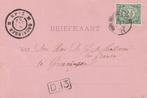 briefkaart 1902 kleinrond harlingen-n.schans, Postzegels en Munten, Postzegels | Nederland, Ophalen of Verzenden, T/m 1940, Gestempeld