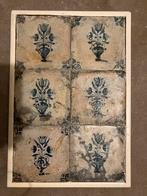 Antiek tegel tableau van bloem tegels, Ophalen of Verzenden