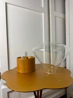 Brokis design tafellamp MUFFIN handgeblazen glas eiken basis, Huis en Inrichting, Lampen | Tafellampen, \, Ophalen of Verzenden