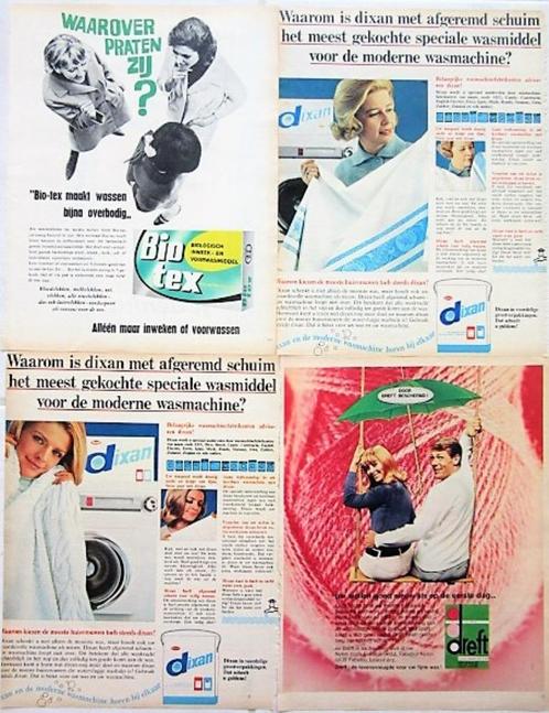 70+ vintage advertenties reclames wasmiddels 35-79 wasmiddel, Verzamelen, Merken en Reclamevoorwerpen, Gebruikt, Overige typen