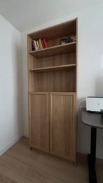IKEA Billy Oxberg boekenkast met deuren, eikenpatroon, Huis en Inrichting, Ophalen, 200 cm of meer, 50 tot 100 cm, Zo goed als nieuw