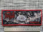 Death Symbolic strip patch d12 rode border 7x17.5 cm metal, Verzenden, Nieuw, Kleding