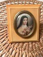 Vintage Frans lijstje medaillon Heilige Theresia  Lisieux, Antiek en Kunst, Antiek | Religie, Ophalen of Verzenden