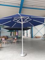 Nieuw prachtige grote parasol aluminium 350 cm blauw, Ophalen, Nieuw, Waterdicht, Stokparasol