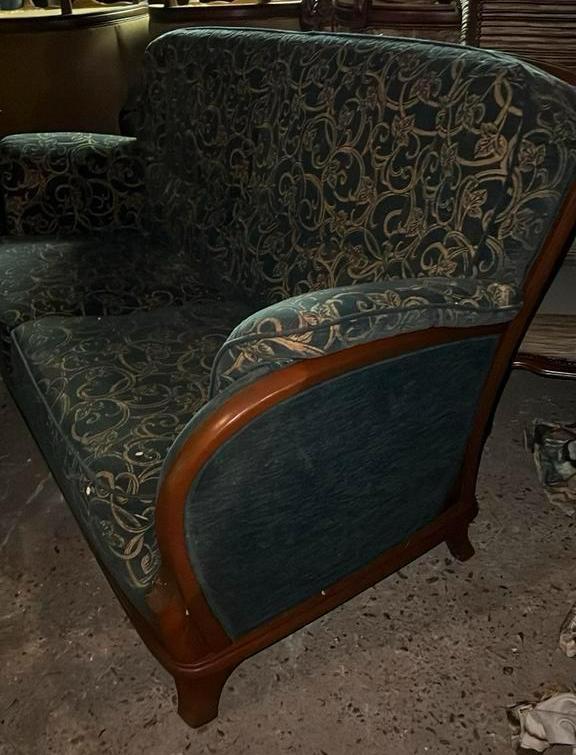 Jugendstil Kersenhout Bankstel - Royal, Huis en Inrichting, Fauteuils, Gebruikt, Hout, 75 tot 100 cm, Ophalen