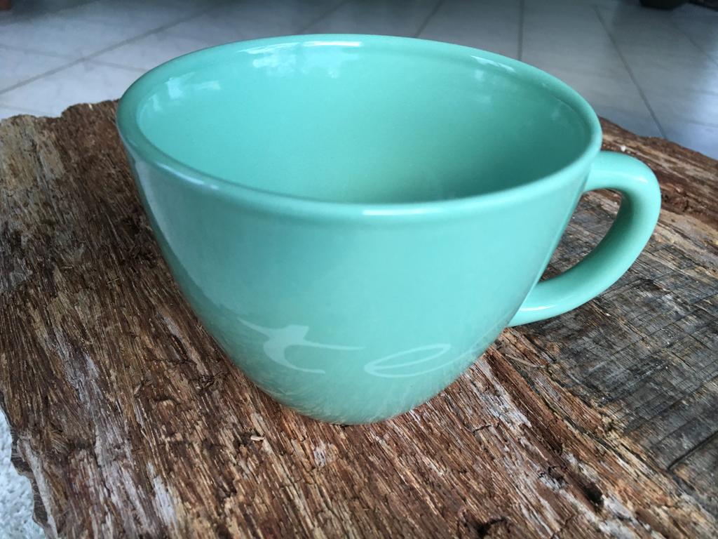 Nieuw theekop tea kop theemok aardewerk glad 400 ml groen, Ophalen of Verzenden, Nieuw