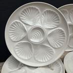 4 roomkleurige Moulin des Loups oesterborden, Antiek en Kunst, Ophalen of Verzenden