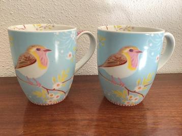 Set van 2 Pip bekers/ mokken. Vogels. beschikbaar voor biedingen