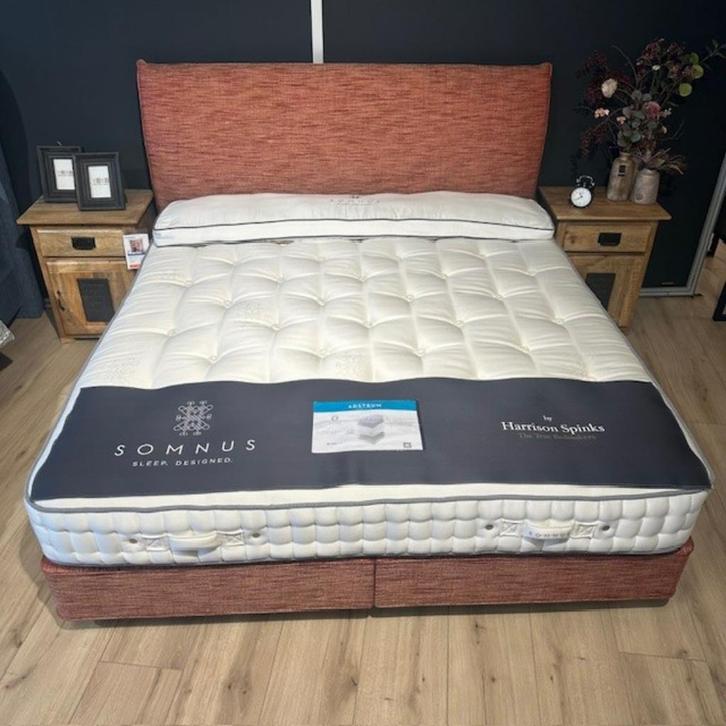 Somnus Delano Boxspring Adstrum - 180x200, Huis en Inrichting, Slaapkamer | Bedden, Nieuw, Tweepersoons, 180 cm, 200 cm, Stof