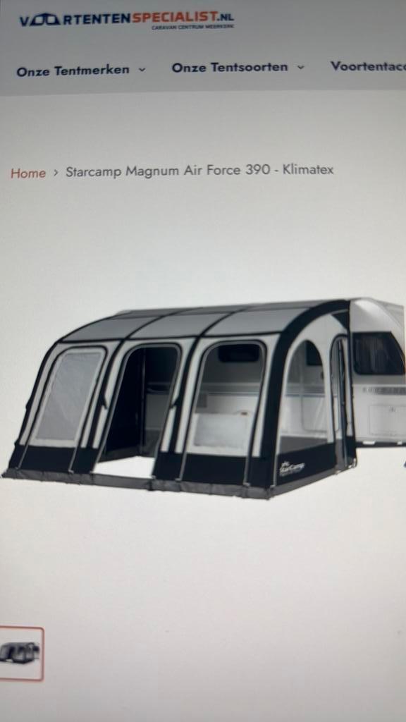Dorema Starkamp Magnum air force klimatex 390, Caravans en Kamperen, Voortenten en Luifels, Nieuw, Starcamp, Ophalen of Verzenden