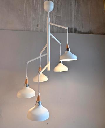 Scandinavisch Design Hanglamp met 5 Kapjes door Havsö Zweden beschikbaar voor biedingen