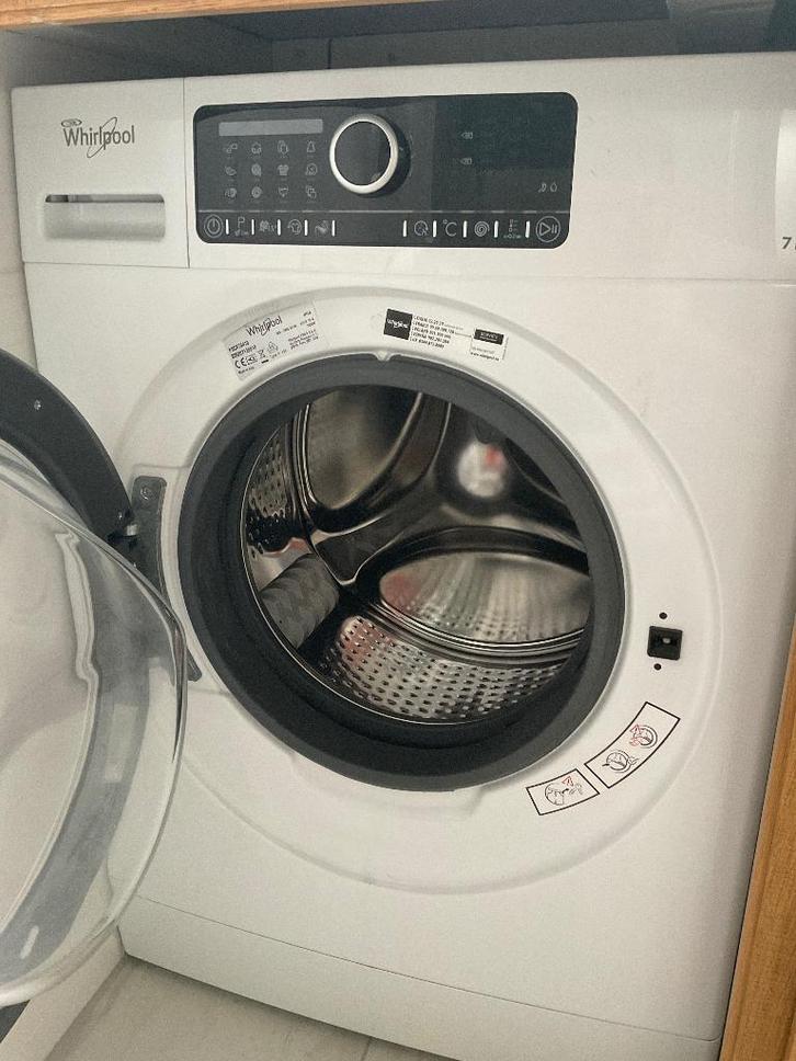Whirlpool FSCR70410 Wasmachine – 7KG, Witgoed en Apparatuur, Wasmachines, Gebruikt, Voorlader, 6 tot 8 kg, 85 tot 90 cm, 1200 tot 1600 toeren