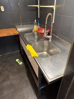 RVS Spoelbak Horeca met Mengkraan, Ophalen, Gebruikt, Reinigen