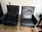 Montis Charly Zwart - Zo Goed Als Nieuw, Huis en Inrichting, Stoelen, Twee, Zwart, Leer, Ophalen of Verzenden