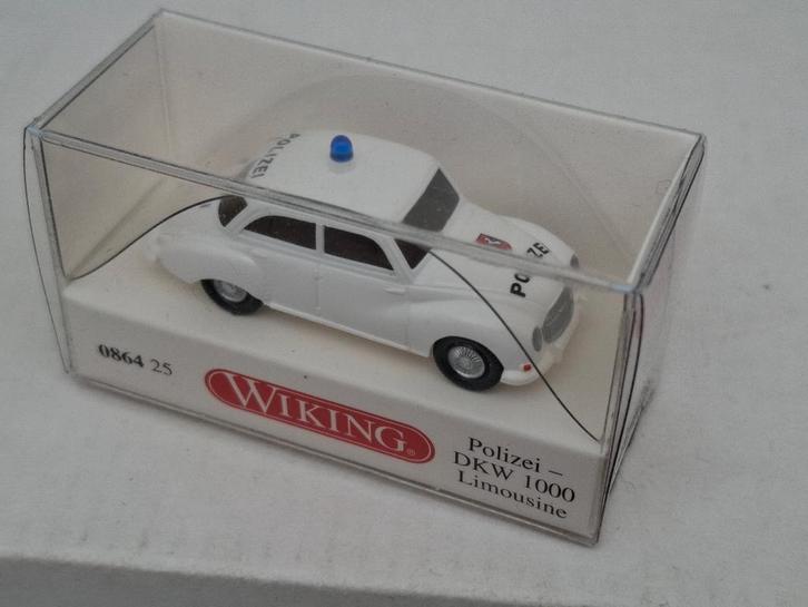 DKW 1000 politie - Wiking 1/87, Hobby en Vrije tijd, Modelauto's | 1:87, Zo goed als nieuw, Auto, Wiking, Verzenden
