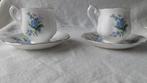 3 x Royal Albert Forget-me-not kop en schotel (2x dames en 1, Verzamelen, Ophalen of Verzenden, Gebruikt, Porselein, Kop en/of schotel