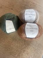 Drie verschillende bollen mooie wol, Ophalen of Verzenden, Nieuw, Breien of Haken, Wol of Garen