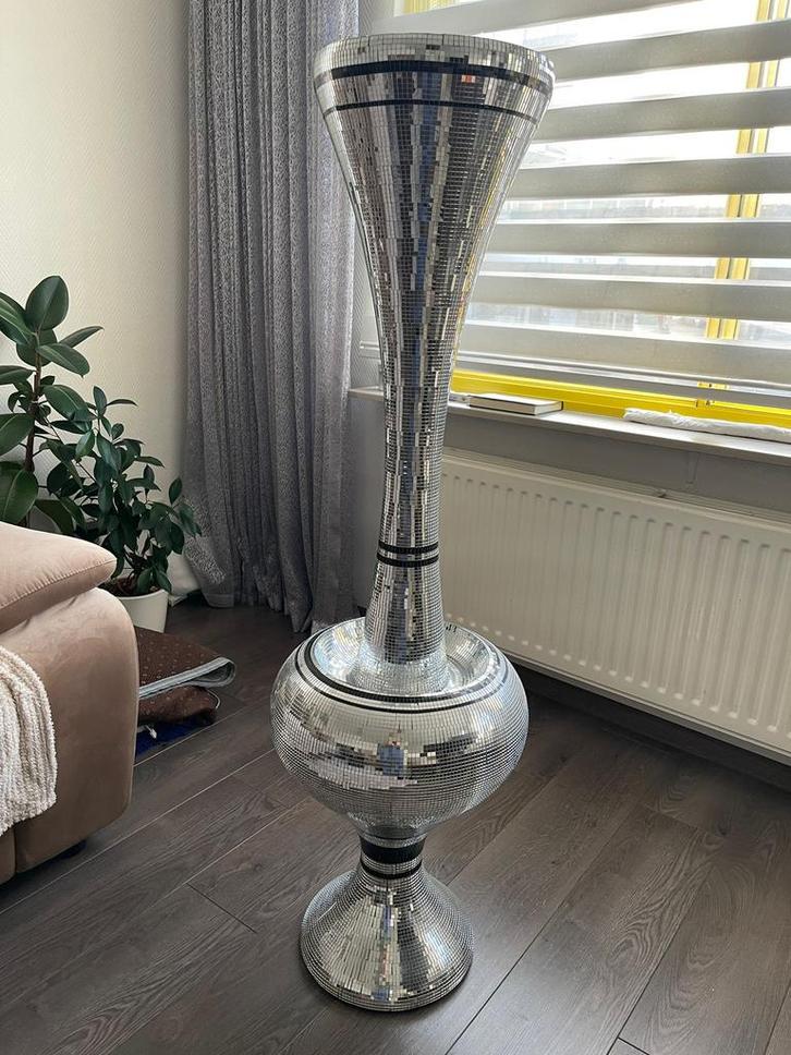 Grote Spiegel Mozaïek Vloervaas - Eric Kuster Stijl Zo goed, Huis en Inrichting, Woonaccessoires | Zuilen en Pilaren, Zo goed als nieuw