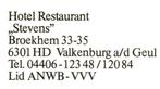 992131	Valkenburg	Hotel Restaurant Stevens	 	Gelopen met pos, Verzamelen, Ansichtkaarten | Nederland, Gelopen, Ophalen of Verzenden