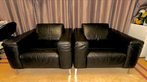 Twee leren fauteuils van Natuzzi – Goede staat, Huis en Inrichting, Fauteuils, Zo goed als nieuw, Leer, 75 tot 100 cm, 75 tot 100 cm