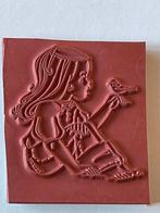 Rubber stempel, DIY ,meisje met vogeltje. Nieuw. SCACD USA, Hobby en Vrije tijd, Ophalen of Verzenden, Nieuw