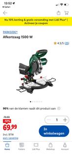 Afkortzaag Parkside 1500W, Ophalen, Gebruikt, Afkortzaag, 30 tot 70 mm