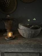 Oude houten schaal / bowl Aura Peeperkorn, Huis en Inrichting, Woonaccessoires | Schalen en Manden, Ophalen of Verzenden, Rond