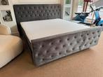 Boxspring 180 Grijs Gecapitonneerd met Emma matras E-7179, Huis en Inrichting, #Boxspring#Gecapitonneerd#180#Grijs#2persoons, Ophalen of Verzenden