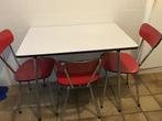 Keukentafel + stoelen, Huis en Inrichting, Tafels | Eettafels, Ophalen, Gebruikt, 50 tot 100 cm, 50 tot 100 cm
