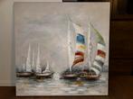XL schilderij “Zeilregatta” – Origineel kunstwerk met struct, Antiek en Kunst, Kunst | Schilderijen | Klassiek, Ophalen
