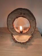 Houten Tafellamp - Uniek Design, Rustiek, Nieuw, Ophalen of Verzenden, Minder dan 50 cm
