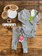Baby unisex rib meegroei broekje en romper grijs maat 44, Broekje, Jongetje of Meisje, Nieuw, Ophalen of Verzenden