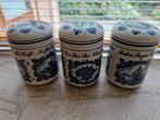 Delfts Blauw voorraadpotten set van 3, Antiek en Kunst, Ophalen of Verzenden